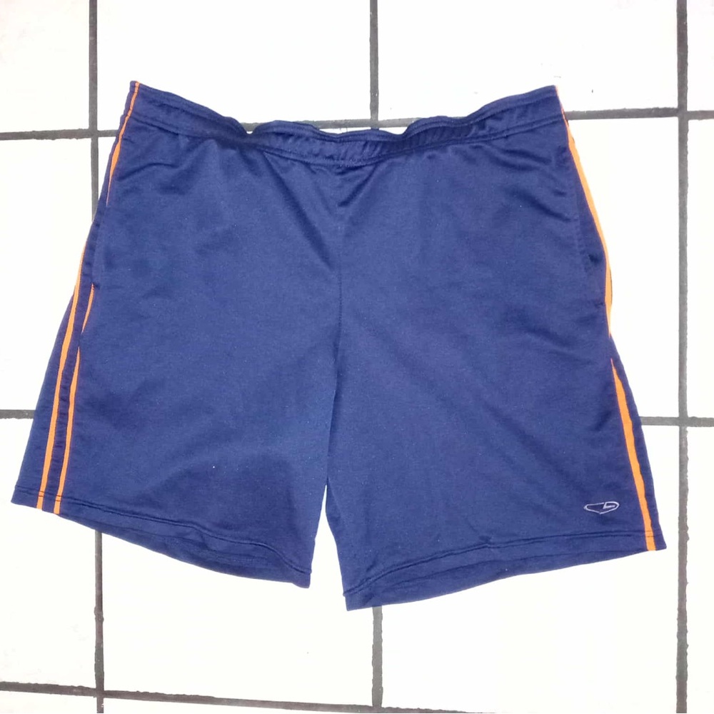 Champion Navy and Orange Athletic Shorts